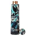 Copper Water Bottle 750 ml in Freehand Abstract Print Design - Meena Art Print Tamba Bottle