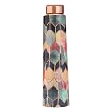 Auffbeat Copper Water Bottle 750 ml in Multi Color Diamond Print Design - Meena Art Print Tamba Bottle