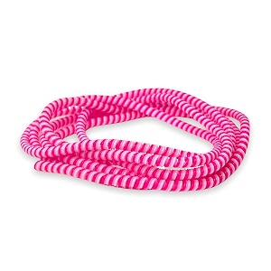 augen adult spiral cable protector 15 meters cable cord charger protector saver winder for iphone amp android charging cables earphones pink white pack of 2