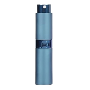 augen empty perfume bottle refillable perfume atomizer spray bottle portable mini pocket travel perfume refill bottle dispenser glass amp aluminum with 3 types of refill pump 8ml light blue