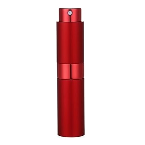 augen refillable perfume atomizer spray bottle portable mini pocket travel perfume refill bottle dispenser glass amp aluminum with 3 types of refill pump 8ml red