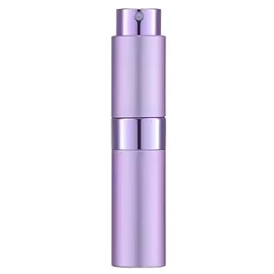 augen empty perfume bottle refillable perfume atomizer spray bottle portable mini pocket travel perfume refill bottle dispenser glass amp aluminum with 3 types of refill pump 8ml purple