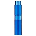 AUGEN Refillable Perfume Atomizer Spray Bottle, Portable Mini Pocket Travel Perfume Refill Bottle Dispenser Glass &amp; Aluminum with 3 Types of Refill Pump 8ml (Blue)