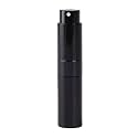 AUGEN Refillable Perfume Atomizer Spray Bottle, Portable Mini Pocket Travel Perfume Refill Bottle Dispenser Glass &amp; Aluminum with 3 Types of Refill Pump 8ml (Black)