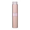 AUGEN Refillable Perfume Atomizer Spray Bottle, Portable Mini Pocket Travel Perfume Refill Bottle Dispenser Glass & Aluminum with 3 Types of Refill Pump 8ml (Black)