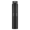 AUGEN Refillable Perfume Atomizer Spray Bottle, Portable Mini Pocket Travel Perfume Refill Bottle Dispenser Glass &amp; Aluminum with 3 Types of Refill Pump 8ml (Matte Black)