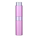 AUGEN Empty Perfume Bottle Refillable Perfume Atomizer Spray Bottle, Portable Mini Pocket Travel Perfume refill bottle Dispenser Glass &amp; Aluminum with 3 Types of Refill Pump 8ml (Pink)
