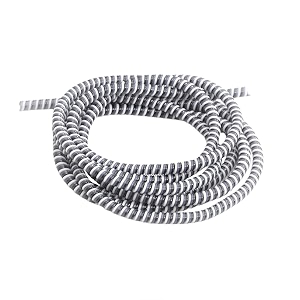 augen spiral cable protector 15 meters cable cord charger protector saver winder for iphone amp android charging cables earphones light grey pack of 3