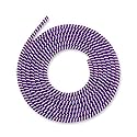 AUGEN Spiral Cable Protector 1.5 Meters Cable Cord Charger Protector Saver Winder for iPhone &amp; Android Charging Cables Earphones (Purple White, Pack of 1)