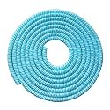 AUGEN Spiral Cable Protector 1.5 Meters Cable Cord Charger Protector Saver Winder for iPhone &amp; Android Charging Cables Earphones (Light Blue, Pack of 2)