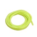 AUGEN Spiral Cable Protector 1.5 Meters Cable Cord Charger Protector Saver Winder for iPhone &amp; Android Charging Cables Earphones (Lime Green, Pack of 1)