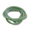 AUGEN Spiral Cable Protector 1.5 Meters Cable Cord Charger Protector Saver Winder for iPhone &amp; Android Charging Cables Earphones (Green White, Pack of 2)