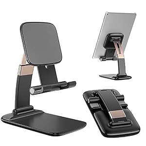 augen by visionsindia desktop cell phone stand foldable tablet stand aluminum stand holder for mobile phone and tablet g58 black