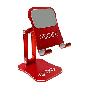 augen by visionsindia desktop cell phone stand foldable tablet stand aluminum stand holder for mobile phone and tablet g58 red