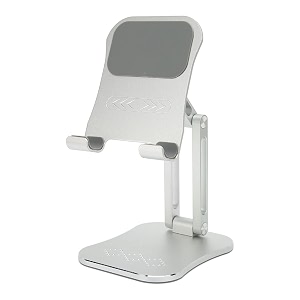 augen by visionsindia desktop cell phone stand foldable tablet stand aluminum stand holder for mobile phone and tablet g58 silver