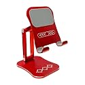 AUGEN by VisionsIndia Desktop Cell Phone Stand Foldable Tablet Stand, Aluminum Stand Holder for Mobile Phone and Tablet (G58, Red)