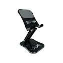 AUGEN by VisionsIndia Desktop Cell Phone Stand Foldable Tablet Stand, Aluminum Stand Holder for Mobile Phone and Tablet (G58, Black)