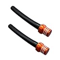 Augeny 2 PCS Breather Hose Gas Fuel Tank Cap, CNC One Way Tank Valve Vent Tube with Aluminum Breather Valve, Universal for ATV Quad CRF YZF RMZ KLX DRZ Pit Dirt Bike Motorcycle (Orange)