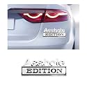 Augeny Asshole Edition Emblem Car Decal, 3D Metal Auto Front Hood Letter Badge with Strong Adhesive, Universal Fender Badge Decal Sticker, Vehicle Exterior Decor Accessories (Silver &amp; Black)