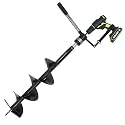 Auger Post Hole Digger 8" Wide 32" Deep - Earth Auger - Trench Digger - Hole Digger Tool for Fence Posts - Electric Post Hole Digger Handles