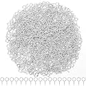 AUGSUN Eye Screws,700 Pcs Silver Screw Eye Pins 8 x 4 mm Mini Eye Hooks Screw for Crafts DIY Projects and Cork Top Bottles