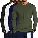 August Alley 4 Pack Men's Long Sleeve Crewneck Underscrub Tees