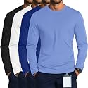 August Alley 4 Pack Men's Long Sleeve Crewneck Underscrub Tees