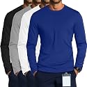 August Alley 4 Pack Men's Long Sleeve Crewneck Underscrub Tees
