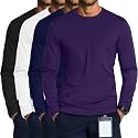 August Alley 4 Pack Men's Long Sleeve Crewneck Underscrub Tees