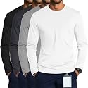 August Alley 4 Pack Men's Long Sleeve Crewneck Underscrub Tees