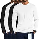 August Alley 4 Pack Men's Long Sleeve Crewneck Underscrub Tees