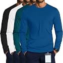 August Alley 4 Pack Men's Long Sleeve Crewneck Underscrub Tees