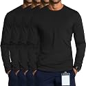 August Alley 4 Pack Men's Long Sleeve Crewneck Underscrub Tees