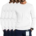 August Alley 4 Pack Men's Long Sleeve Crewneck Underscrub Tees