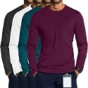 August Alley 4 Pack Men's Long Sleeve Crewneck Underscrub Tees
