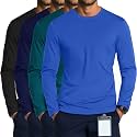 August Alley 4 Pack Men's Long Sleeve Crewneck Underscrub Tees