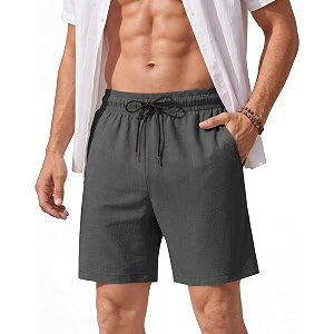 August Alley Mens Linen Shorts with Liner