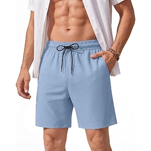 August Alley Mens Linen Shorts with Liner