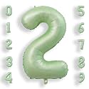 AULE 40 Inch Sage Green 2 Balloon Numbers Foil 0-9 Birthday Big Numbers