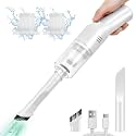 Mini Handheld Vacuum for Home&Car, Cordless Portable Rechargeable White