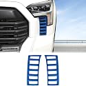 Aunginsy Car Front Headlights Grille Vent Trim Cover Compatible with Toyota Tundra 2022-2025 Pickup Front Grill Mesh Grille Grid Inserts Air Intake Vent Decorative Frame Protector ABS Accessories
