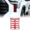 Aunginsy Car Front Headlights Grille Vent Trim Cover Compatible with Toyota Tundra 2022-2025 Pickup Front Grill Mesh Grille Grid Inserts Air Intake Vent Decorative Frame Protector ABS Accessories