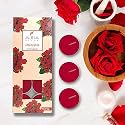 AuraDecor English Rose Scented Tealight Candles Pack of 10 | 3-Hour Burning Fragrance Wax Lights for Spa, Relaxation, Home Decor &amp; Gifting