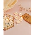 AuraDecor Unscented Tealight Candles Pack of 10 | 3-Hour Burn Wax Lights in Cups for Home Decor, Events, Meditation & Emergency Use