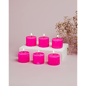 auradecor wax votive candles set of 6 rose