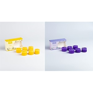 auradecor set of 6 fragrance votive candles burning time 5 hours 3  35 cm lemon amp lavender