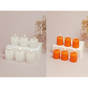 auradecor fragrance votive candles  smokeless scented candle  aroma candles  candles for decoration  wedding candle  burns upto 8 hours pack of 6 mandarin amp jasmine