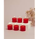 AuraDecor Fragrance Votive Candles || Smokeless Scented Candle || Aroma Candles || Candles for Decoration || Wedding Candle || Burns Upto 8 Hours (Pack of 6) (Raspberry)