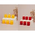 AuraDecor Set of 6 Fragrance Votive Candles (Burning Time 5 Hours) (3 * 3.5 cm) (Lemon & Strawberry)