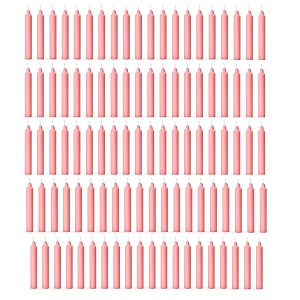 auradecor pack of 98 stick candles  especially meant for healing chakras ritual candleschime candles decoration lighting home decor  burning time 3 to 4 hours each pink